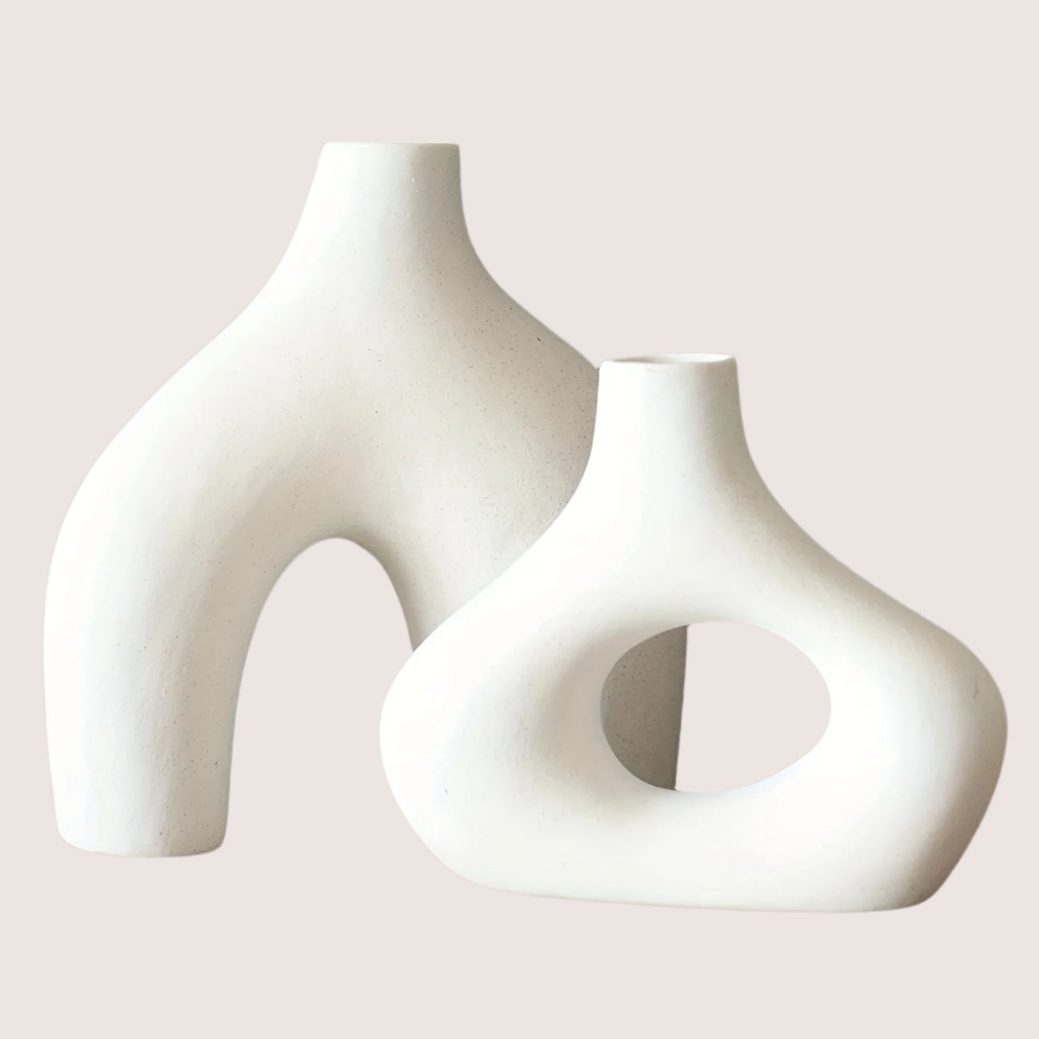 Nordic Ceramic Donut Vase - Modern Minimalist Home Decor