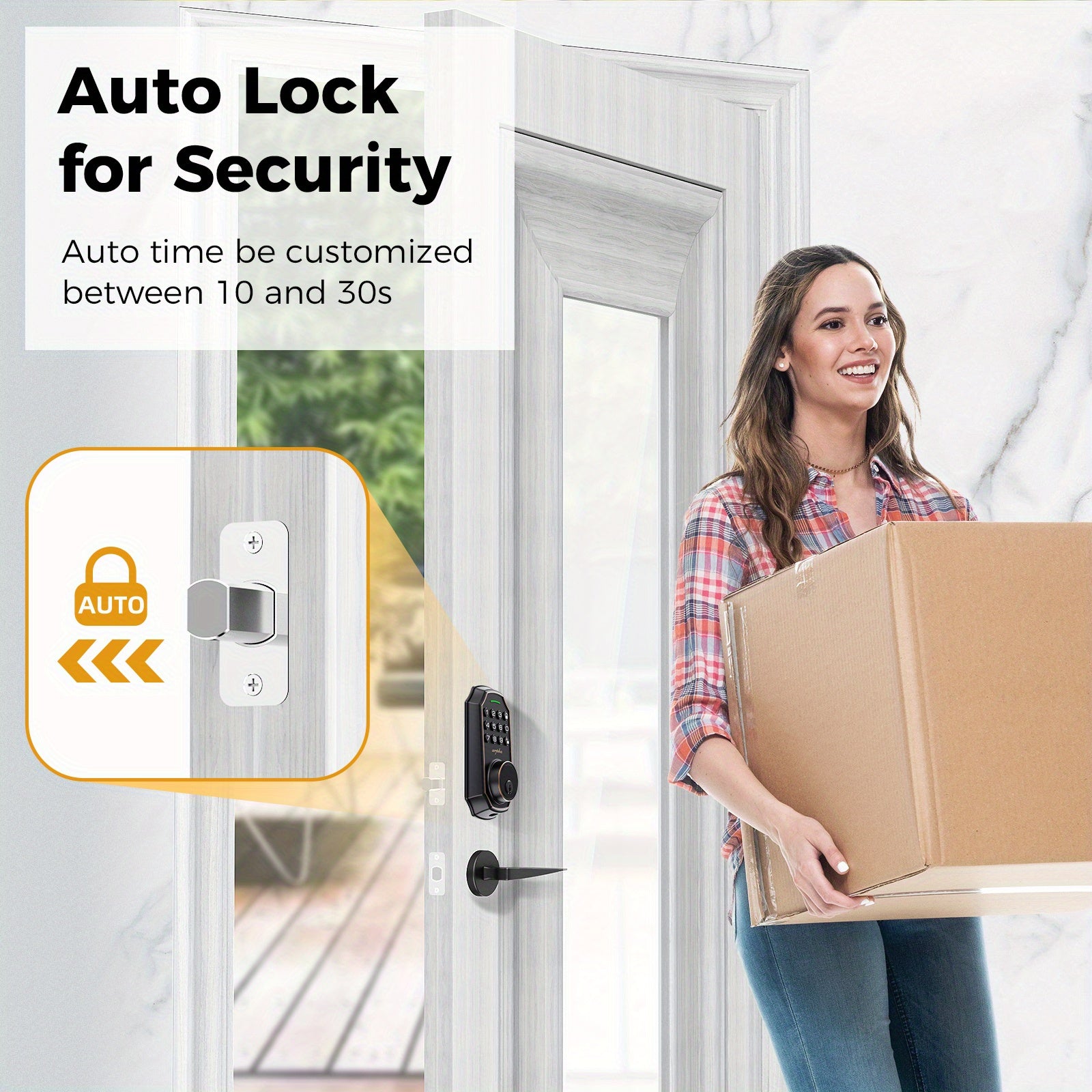 Keyless Entry Door Lock - 2-Door Smart Lock with Deadbolt & Auto Lock