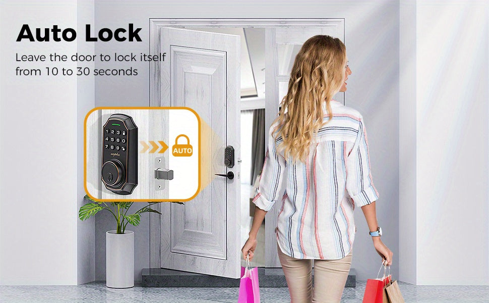 Keyless Entry Door Lock - 2-Door Smart Lock with Deadbolt & Auto Lock
