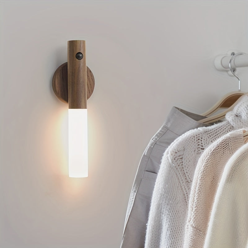 Magnetic Motion Sensor Night Light - Rechargeable LED with Auto PIR