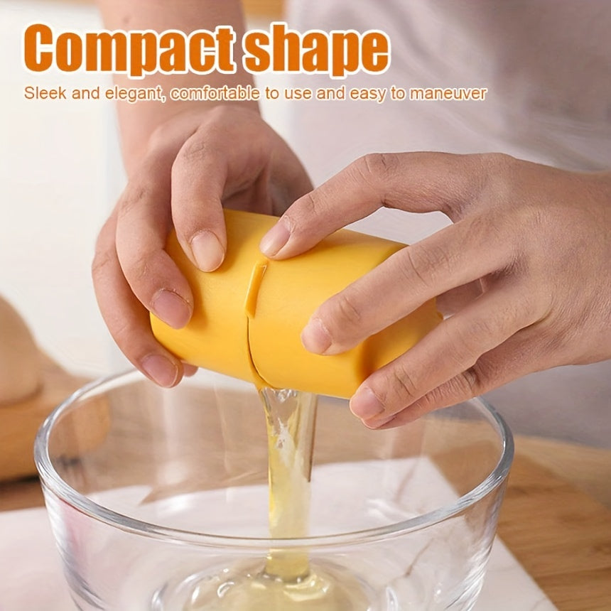 Stainless Steel Eggshell Separator - Quick Yolk Splitter with Easy-Grip Handle