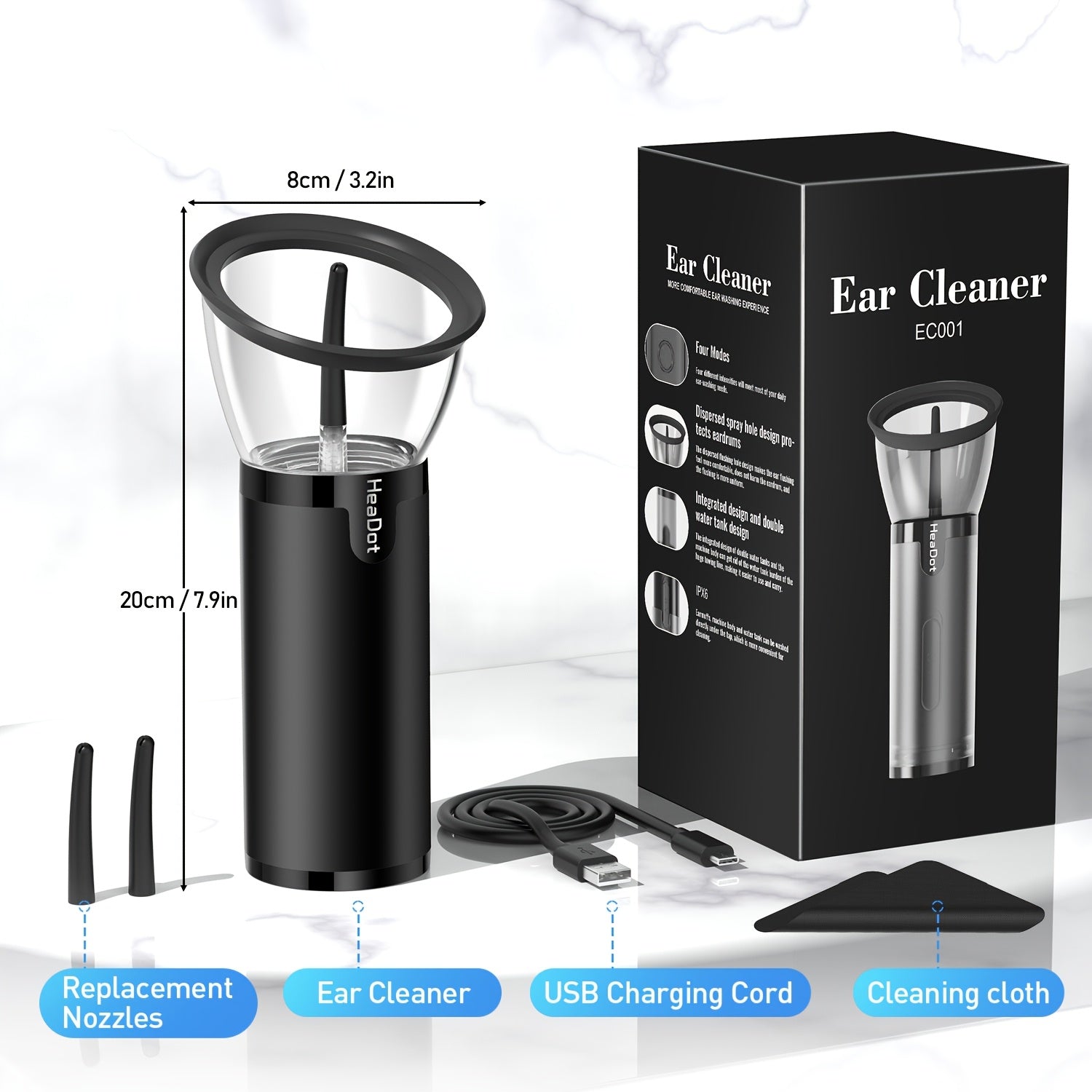 Electric Ear Wax Removal System - Water Powered Cleaning Tool