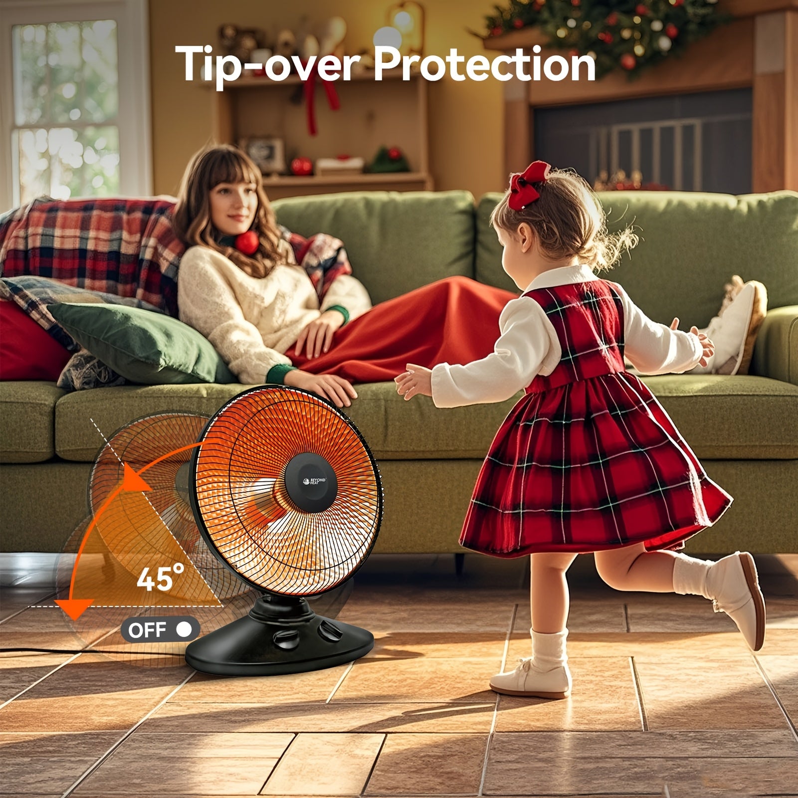 Indoor Parabolic Heater - Overheat Protection, 1000W