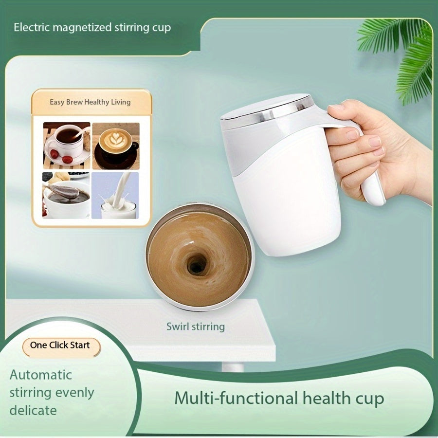 Portable Electric Magnetic Stirring Coffee Cup, Battery Operated