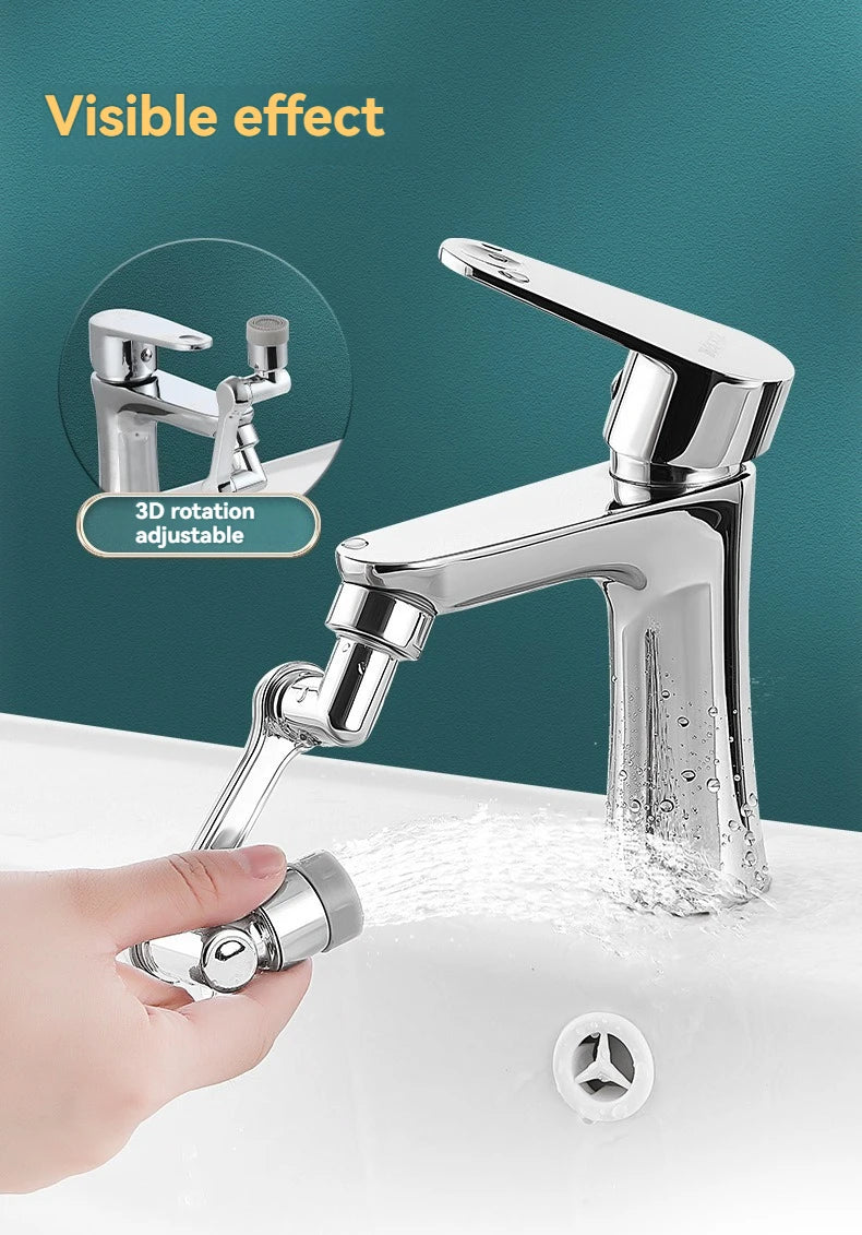 Rotating Faucet Aerator - Plastic Splash Filter with Extender for Kitchen Taps