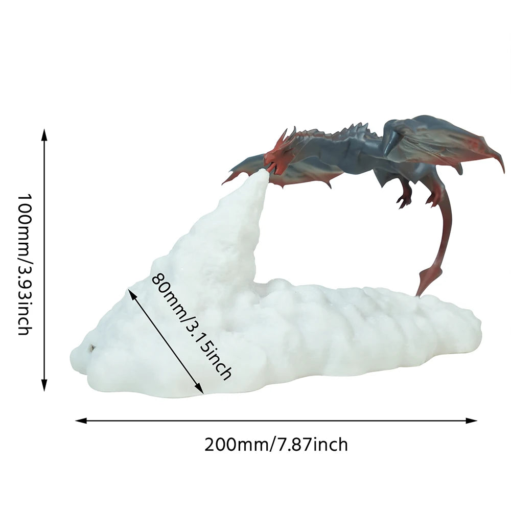 Fire Dragon Lamp - 3D Printed USB Rechargeable Light for Decor