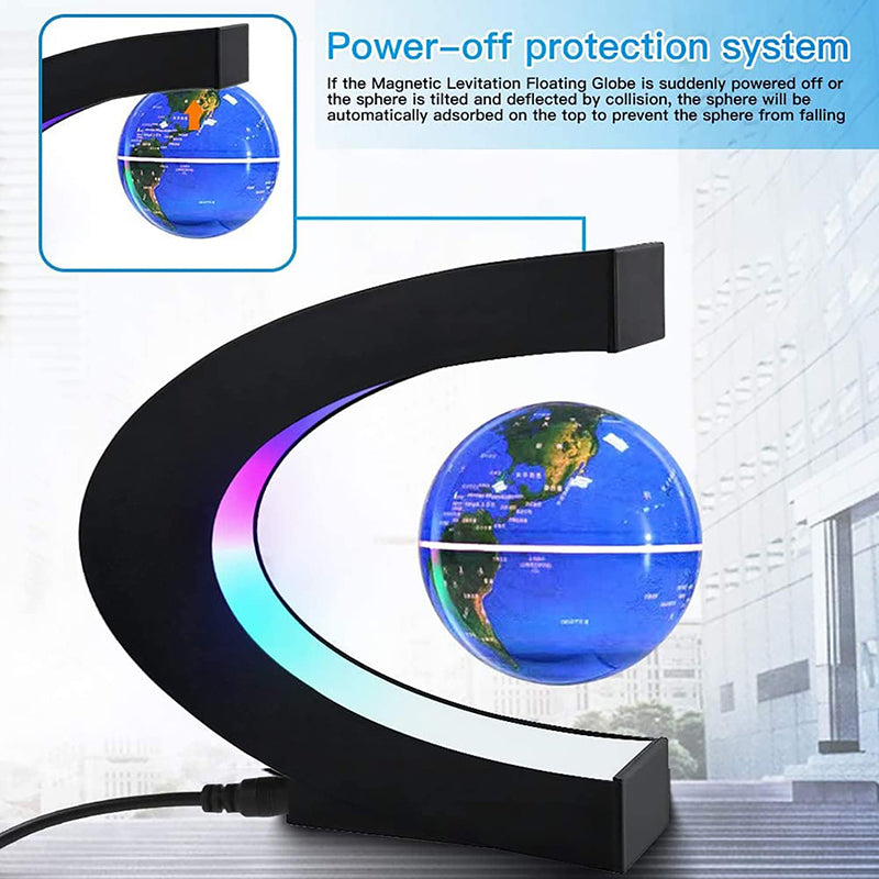 Magnetic Levitation Globe Lamp -Magnetic Antigravity World Map Light for Gifts