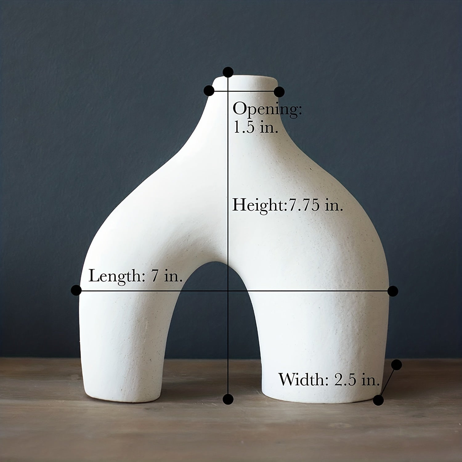 Nordic Ceramic Donut Vase - Modern Minimalist Home Decor