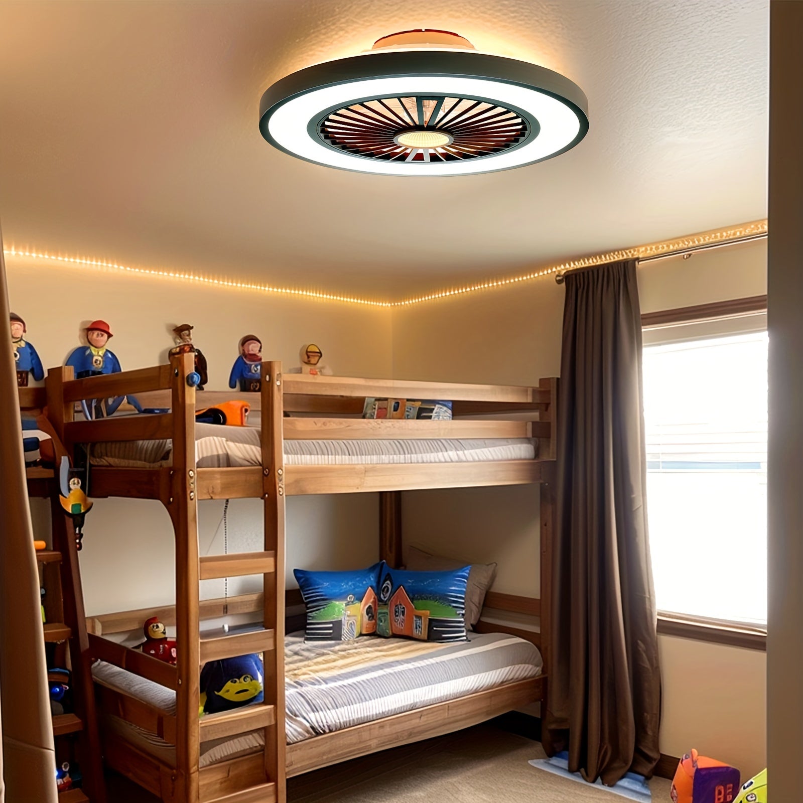 Ceiling Fan with Lights & Remote - Stepless Dimmable, DC Motor