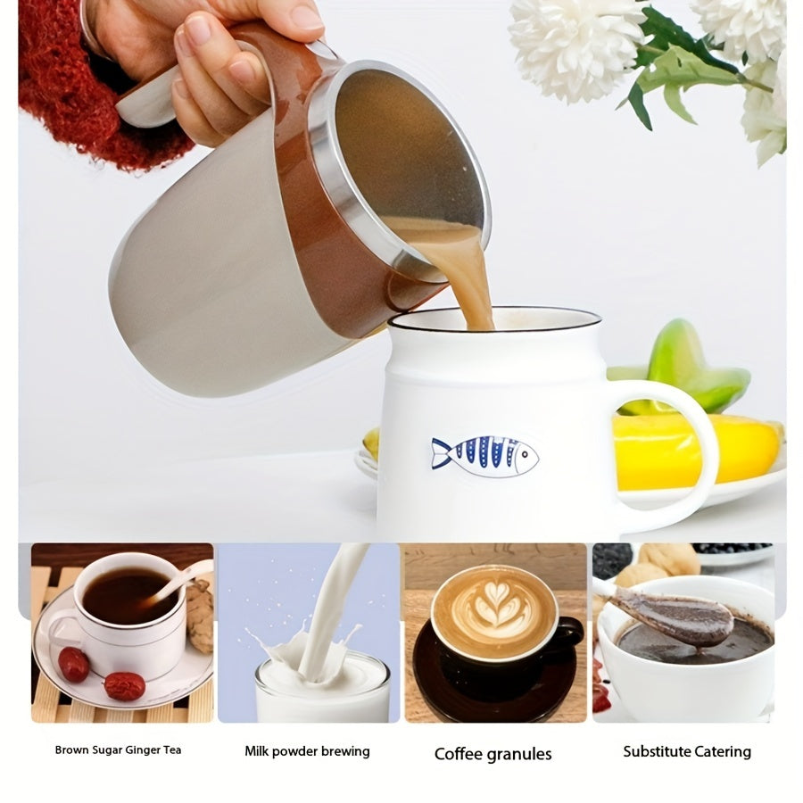 Portable Electric Magnetic Stirring Coffee Cup, Battery Operated