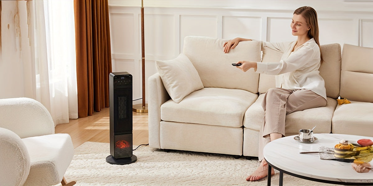 Portable Heater - 1500W, Thermostat, Tip-Over Protection