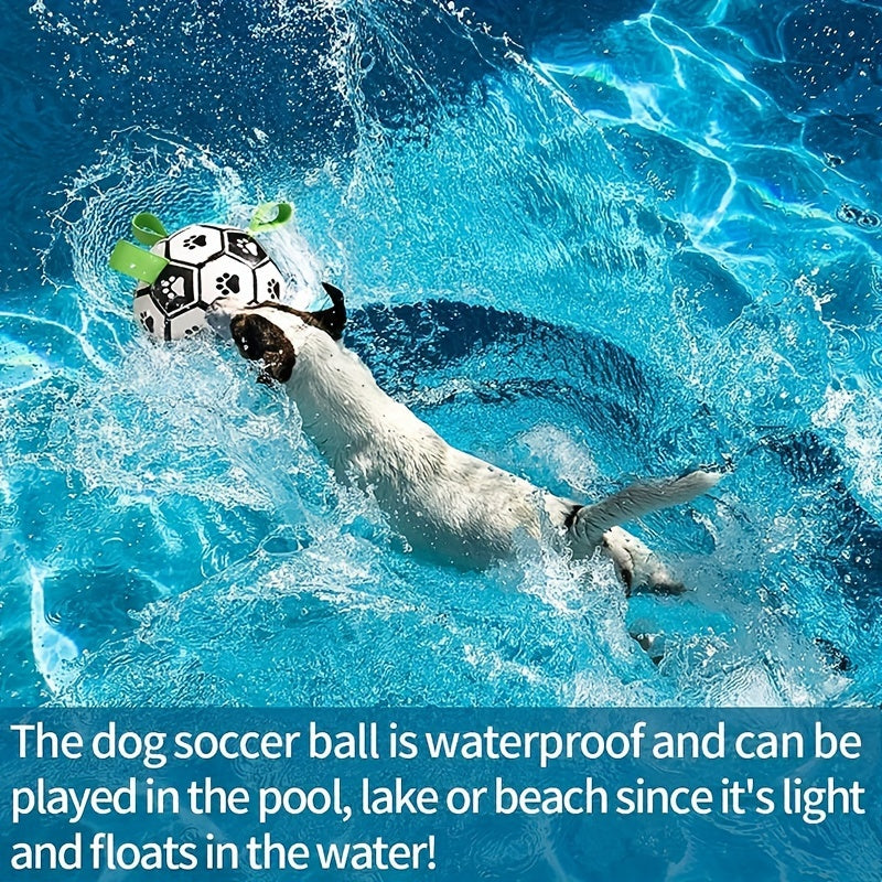 Durable Dog Soccer Ball - Interactive Toy with Straps for All Breeds