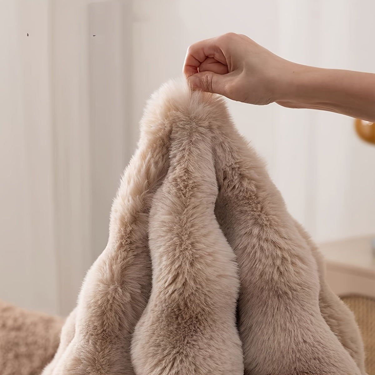 Bubble Fleece Fabric Rug - Warm, Plush & Easy-to-Clean for Home Decor