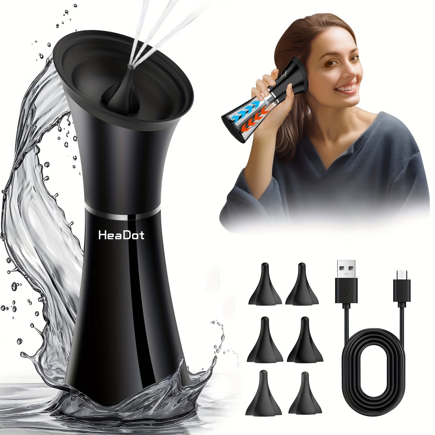 Electric Ear Wax Removal System - Water Powered Cleaning Tool