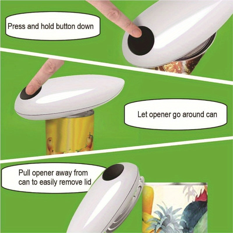 Electric Can Opener - Hands-Free Operation, Smooth Edge Design