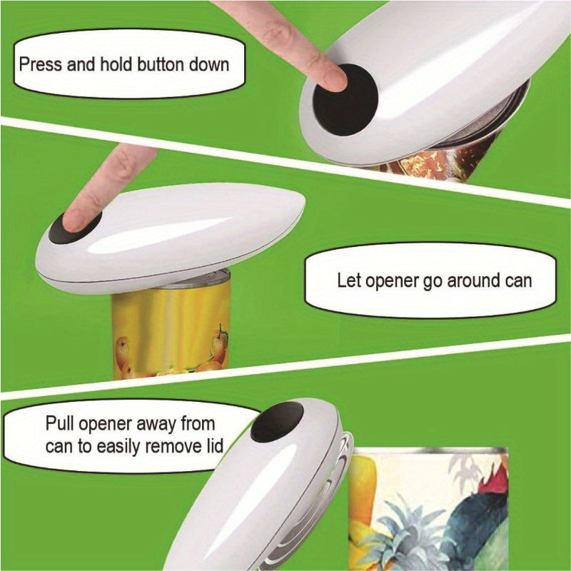 Electric Can Opener - Hands-Free Operation, Smooth Edge Design