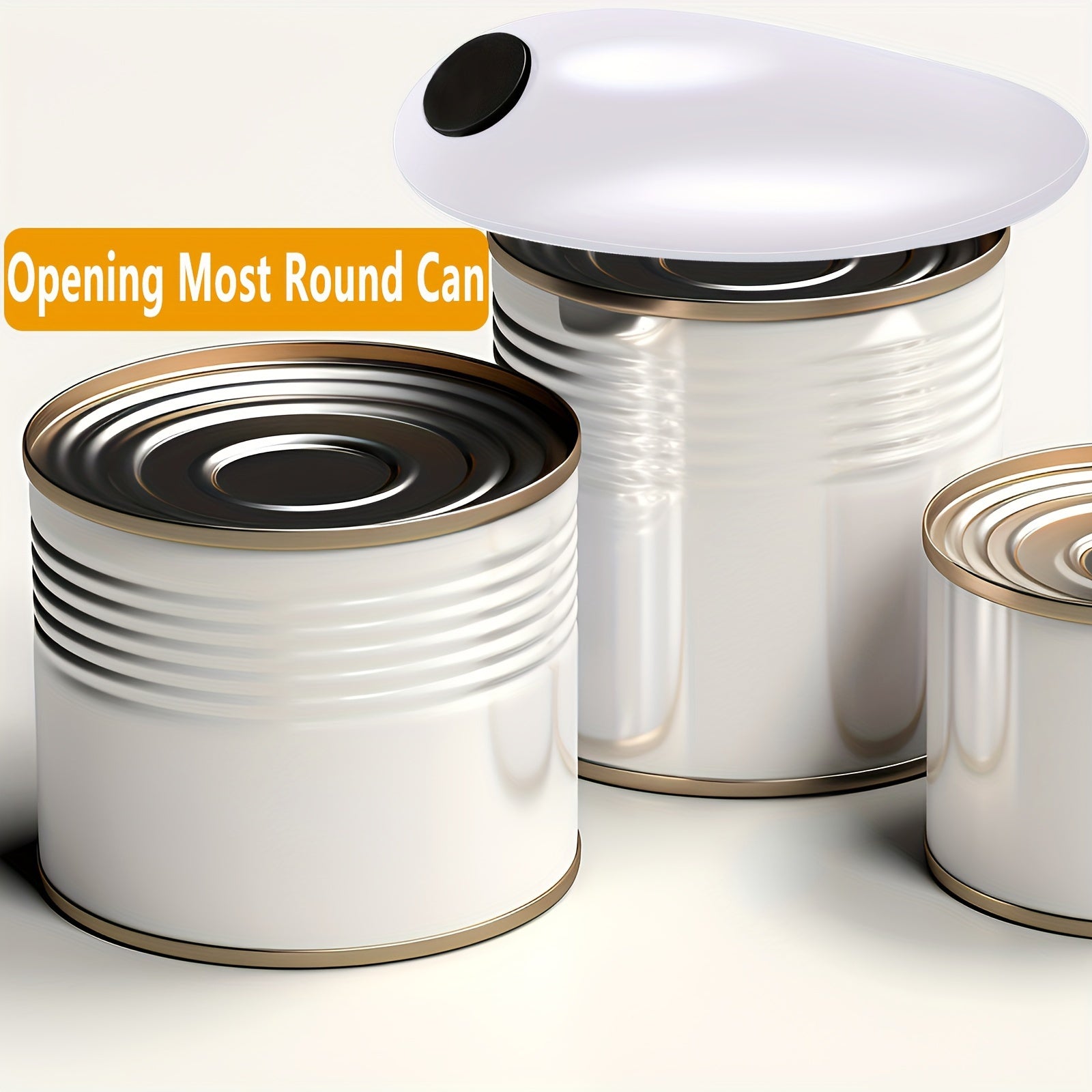 Electric Can Opener - Hands-Free Operation, Smooth Edge Design