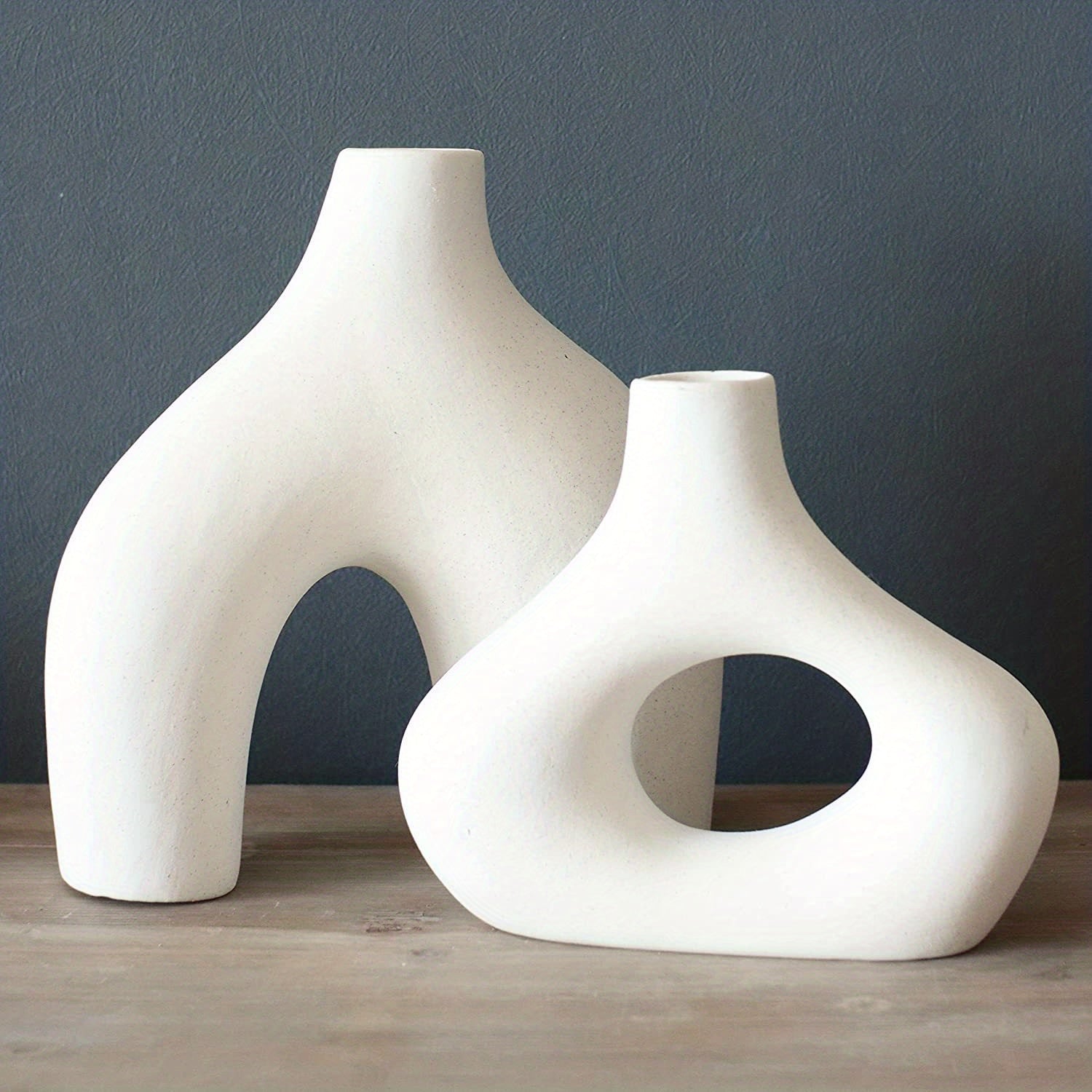 Nordic Ceramic Donut Vase - Modern Minimalist Home Decor