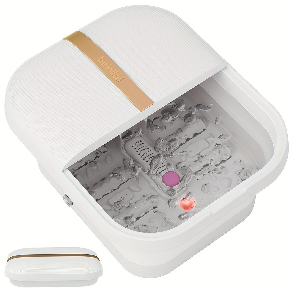 Collapsible Foot Spa with Heater - Massager, Bubbles, and Temperature Control