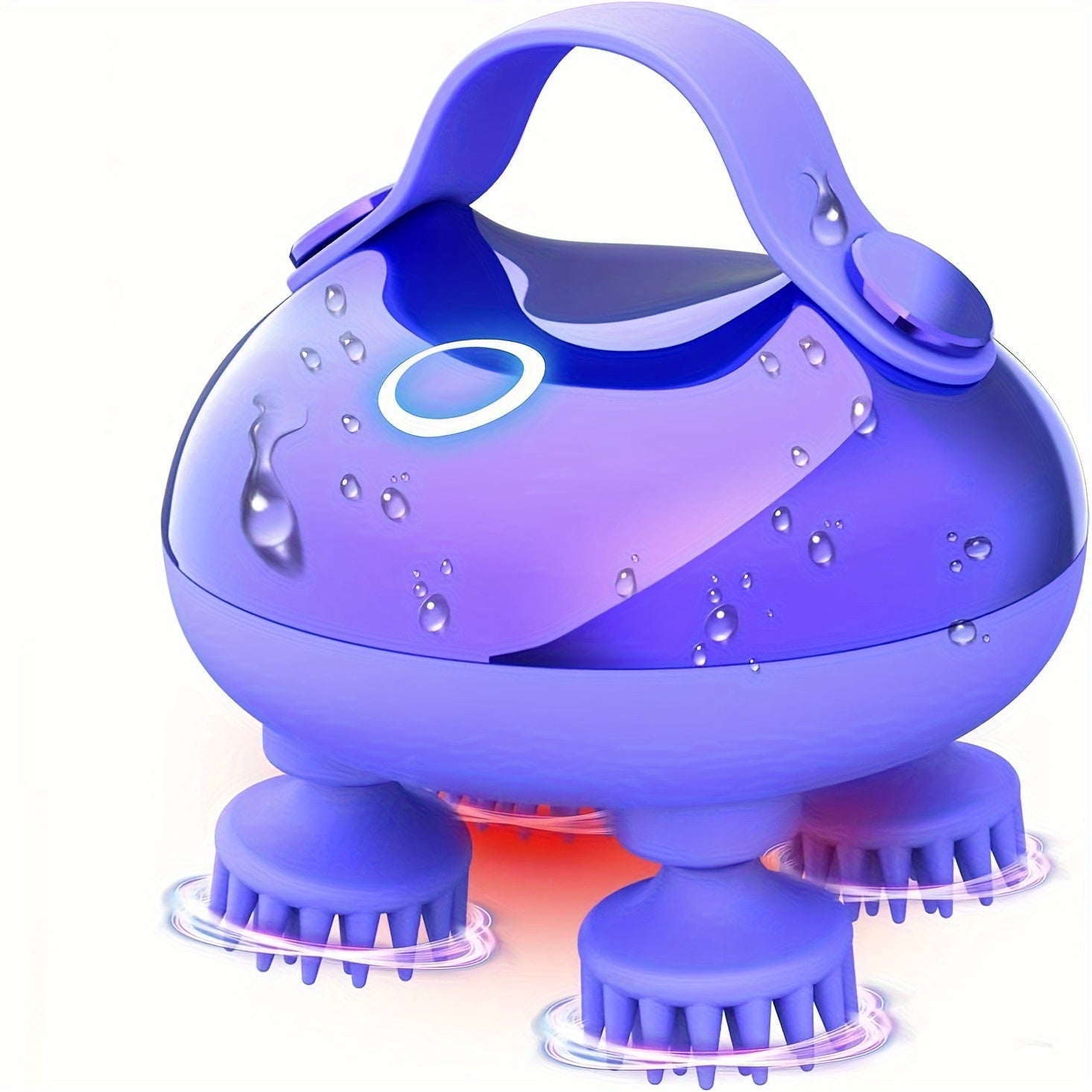 Rechargeable Electric Scalp Massager - Handheld with 8 Detachable Claws