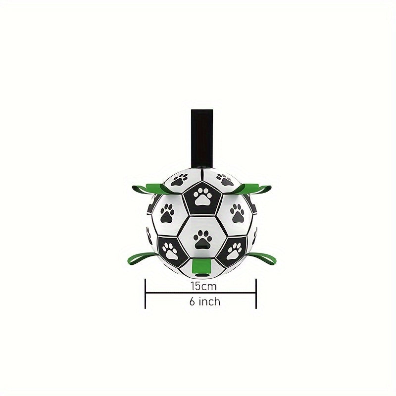 Durable Dog Soccer Ball - Interactive Toy with Straps for All Breeds