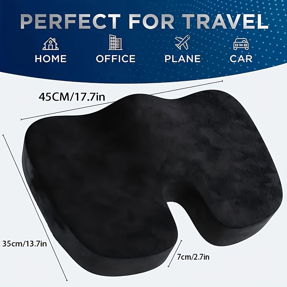 1Pc Memory Foam Seat Cushion - Ergonomic Design for Comfortable Sitting