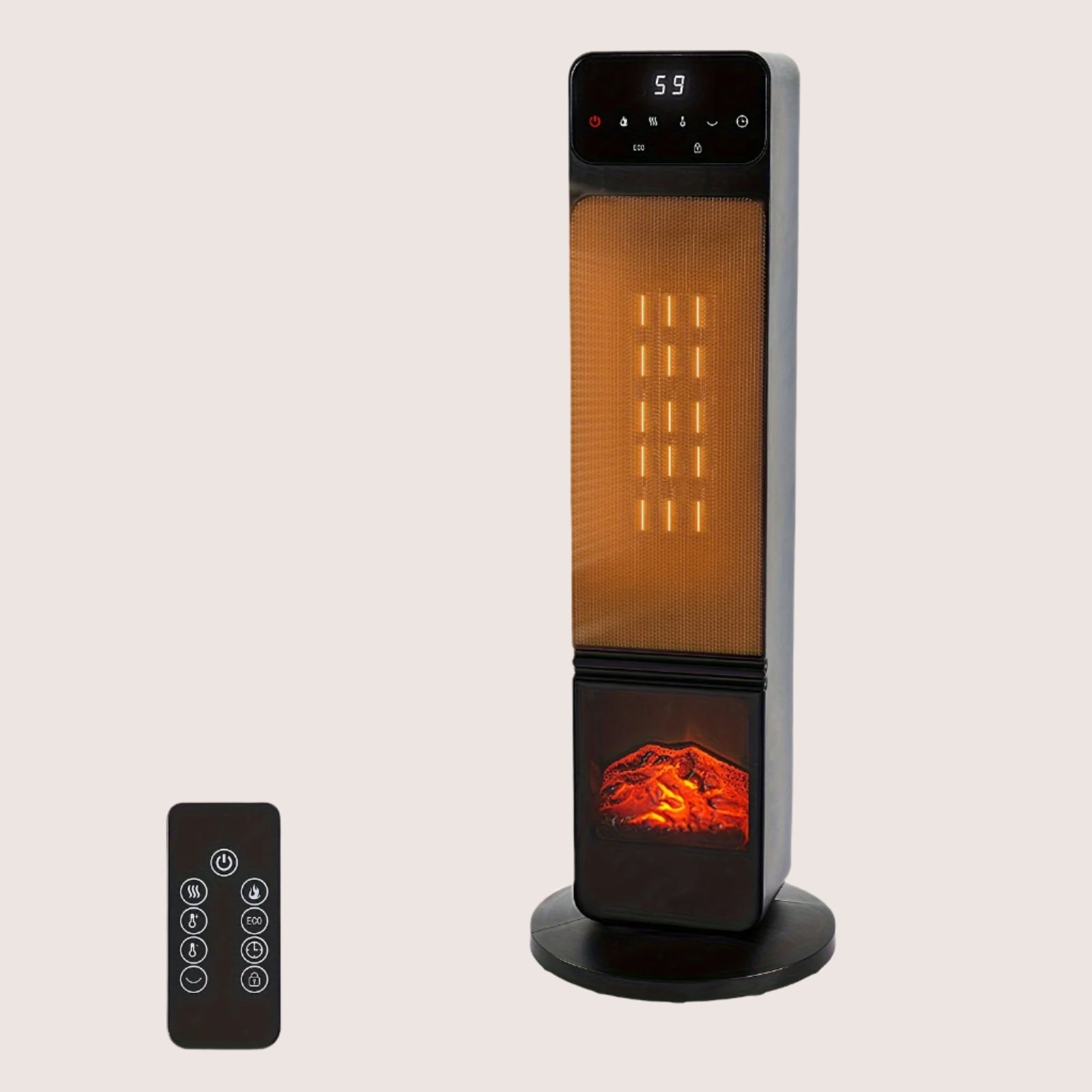 Portable Heater - 1500W, Thermostat, Tip-Over Protection