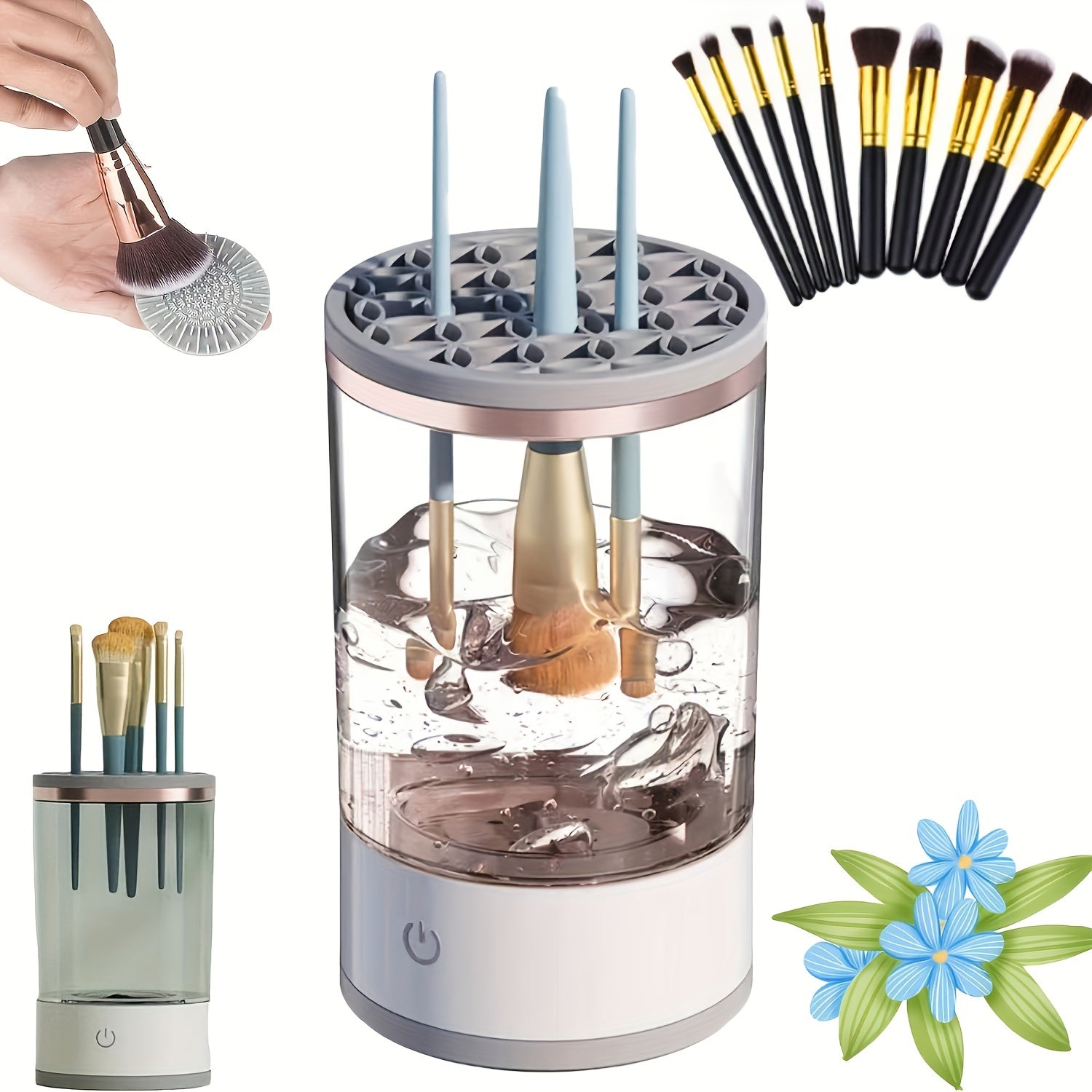 Electric Makeup Brush Washing Machine - USB Plug-In Cleaner & Dryer