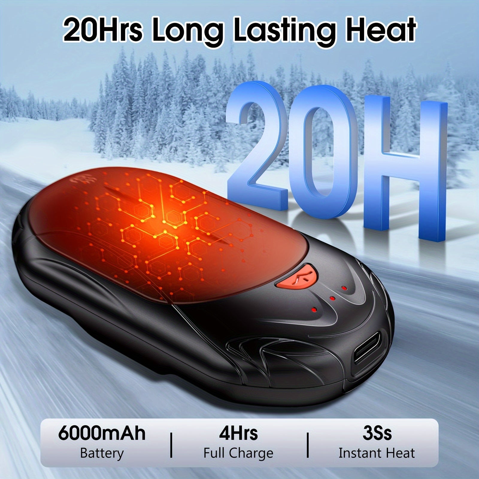Portable Electric Hand Warmers - 2-in-1 Pocket Heater