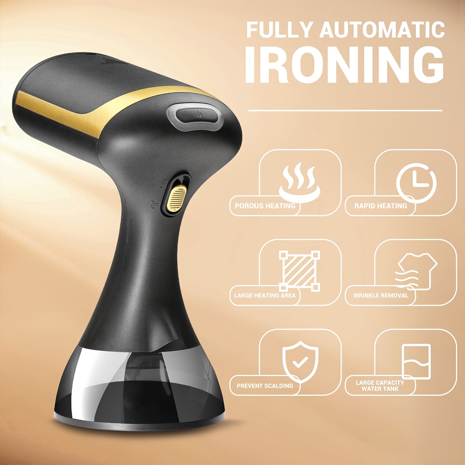 Handheld Garment Steamer - Powerful Wrinkle Remover for Travel
