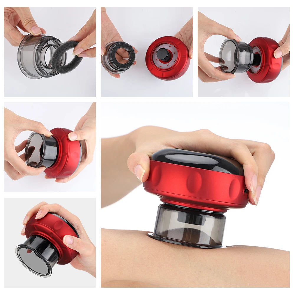 Electric Cupping Massage Device - Heating & Suction Cups