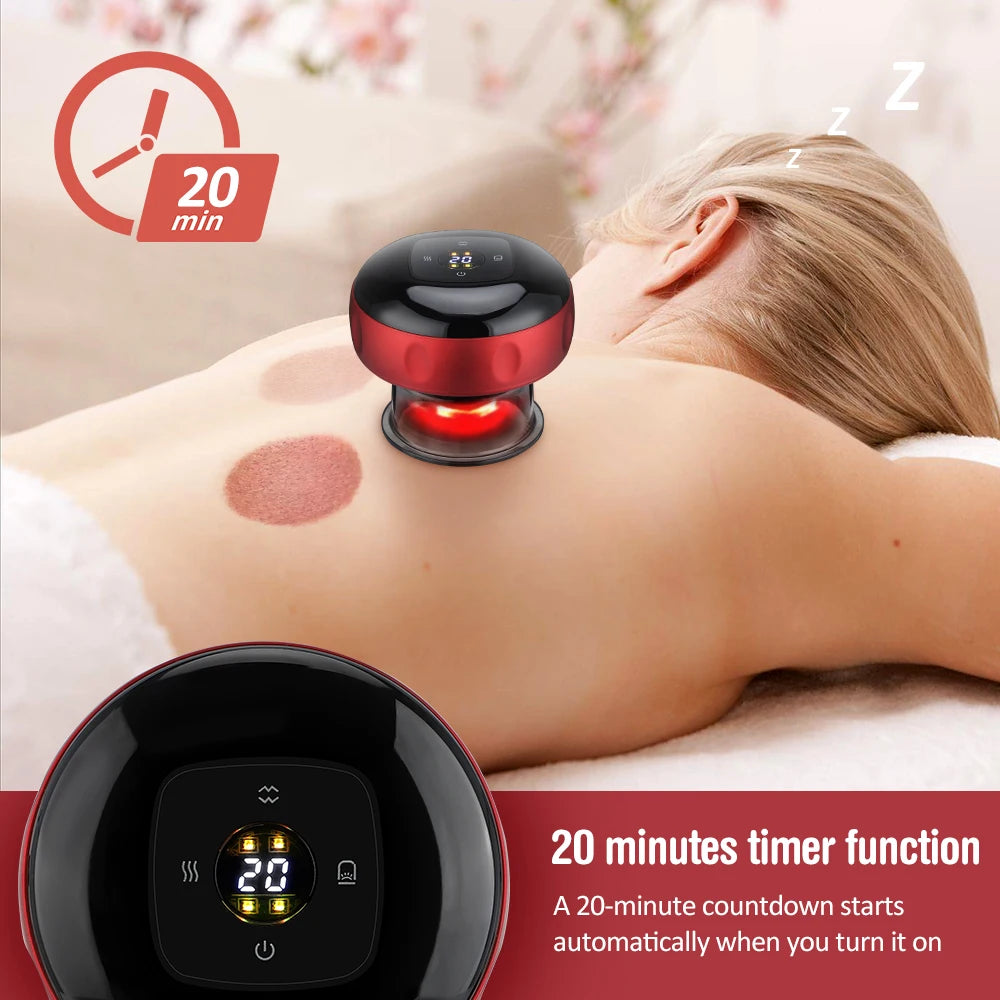 Electric Cupping Massage Device - Heating & Suction Cups