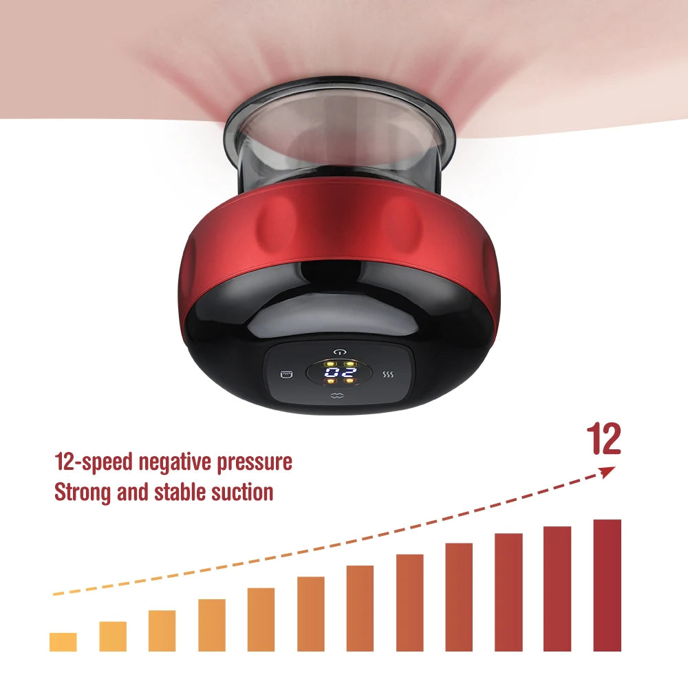 Electric Cupping Massage Device - Heating & Suction Cups