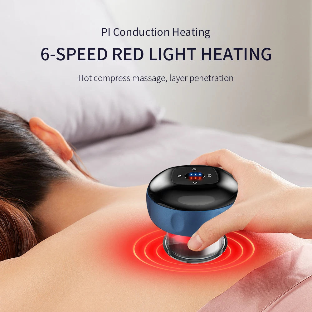 Electric Cupping Massage Device - Heating & Suction Cups