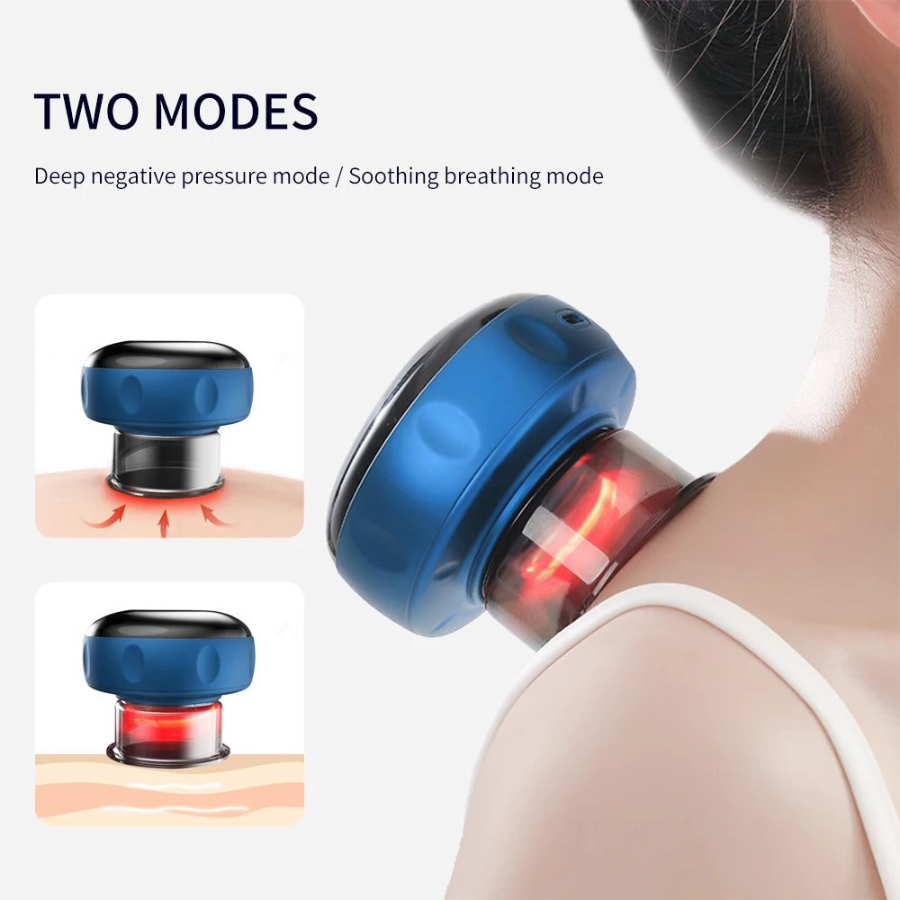 Electric Cupping Massage Device - Heating & Suction Cups