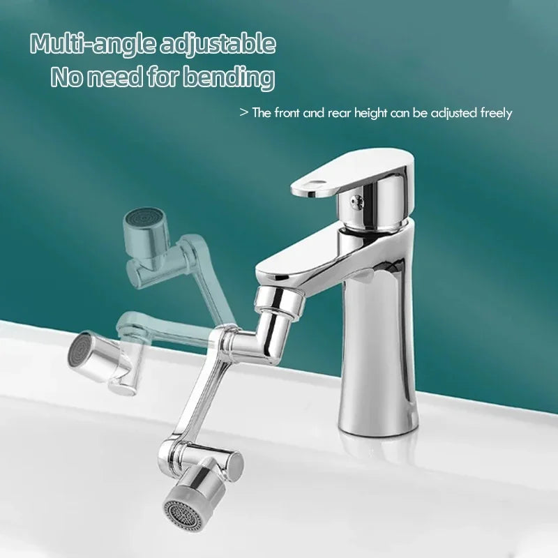 Rotating Faucet Aerator - Plastic Splash Filter with Extender for Kitchen Taps