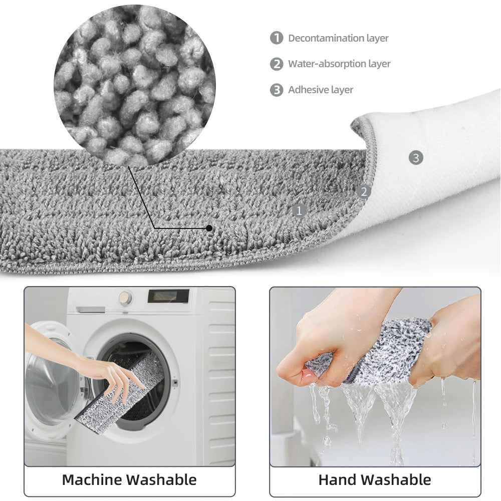 Flat Floor Mop and Bucket - Professional Cleaning System for Home Use