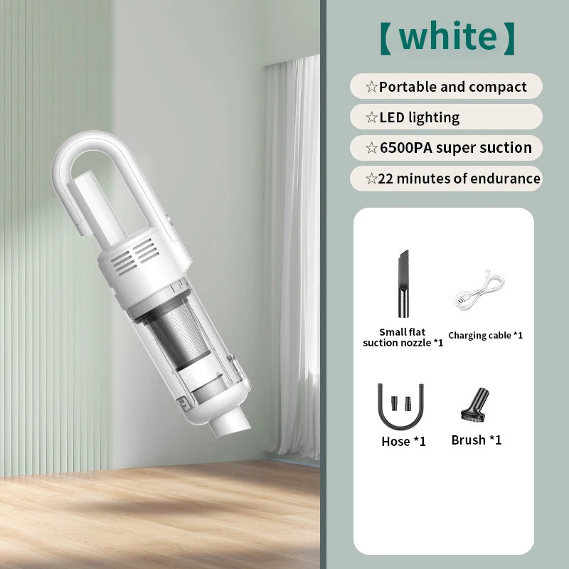 Wireless Handheld Car Vacuum - 6500Pa Powerful Cleaner