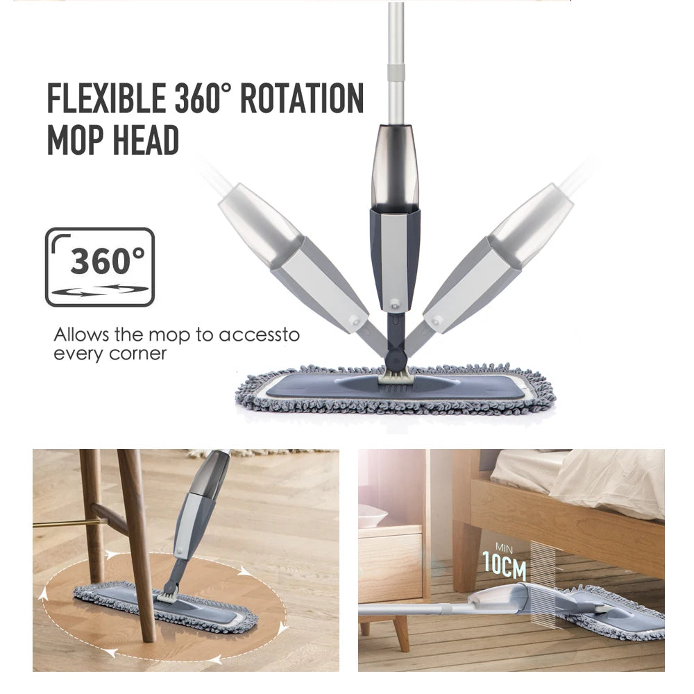 Magic Spray Mop - Reusable Pads for Wooden Floors