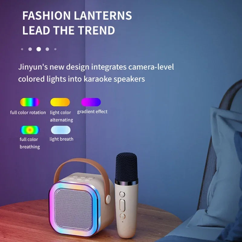 K12 Karaoke Machine - Portable Bluetooth Speaker with Mics
