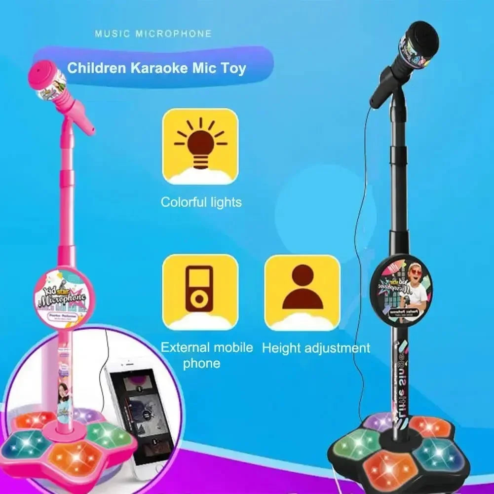 Kids Microphone with Stand - Karaoke Toy for Boys & Girls