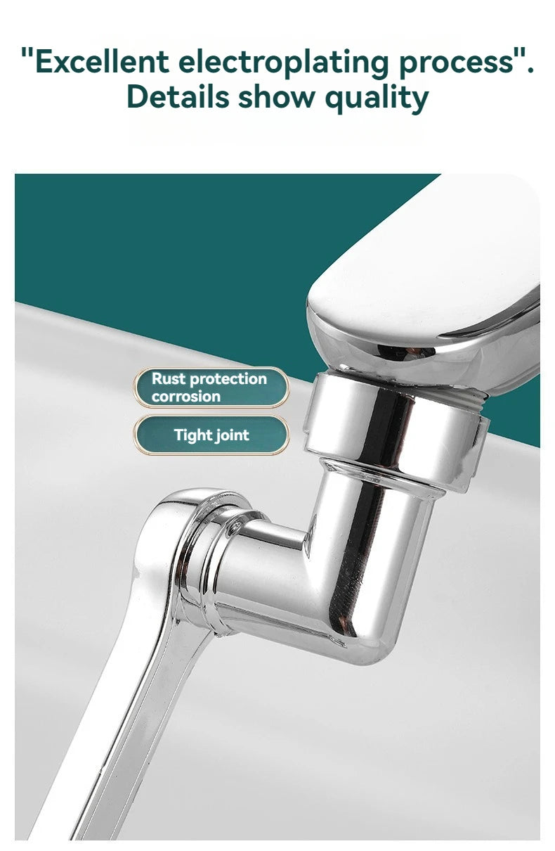 Rotating Faucet Aerator - Plastic Splash Filter with Extender for Kitchen Taps