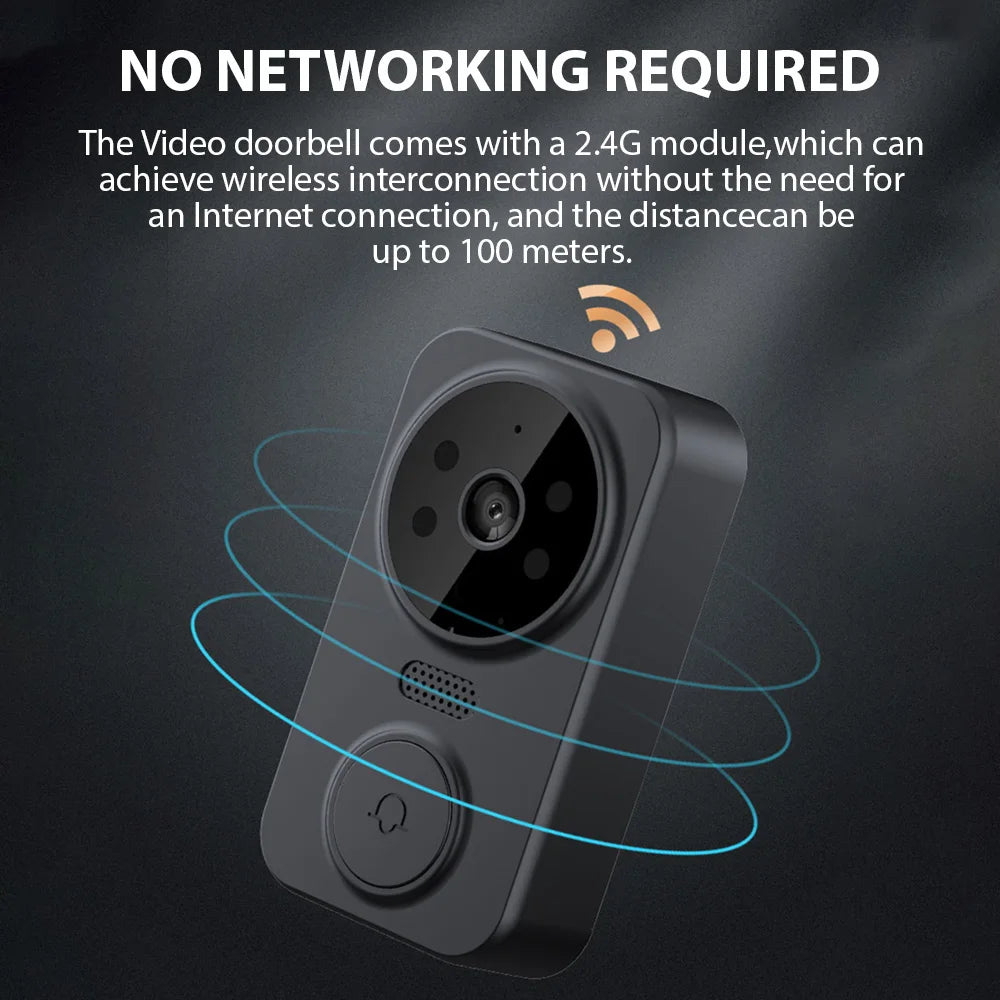 4.3" IPS Screen Wireless Video Doorbell with Two-Way Intercom