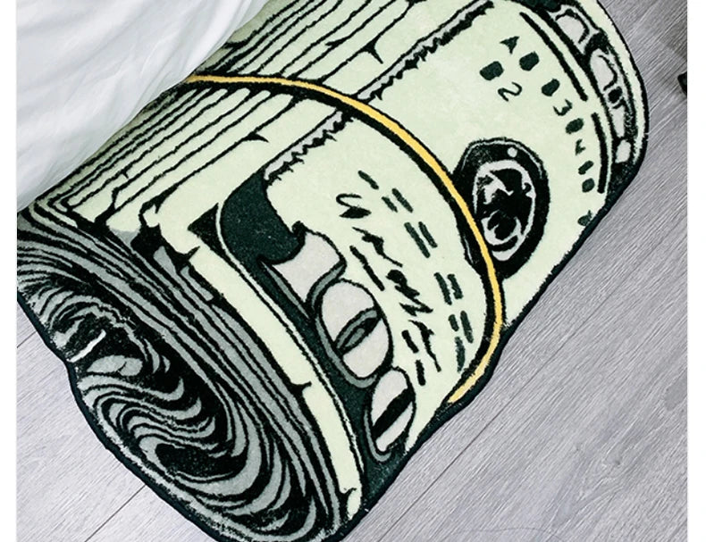 Creative Dollar Rug - Thickened Shaggy Floor Mat for Bedroom & Living Room