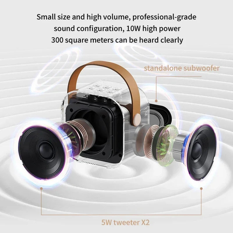 K12 Karaoke Machine - Portable Bluetooth Speaker with Mics