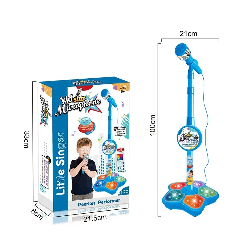 Kids Microphone with Stand - Karaoke Toy for Boys & Girls