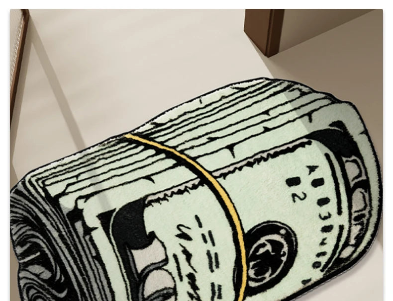 Creative Dollar Rug - Thickened Shaggy Floor Mat for Bedroom & Living Room