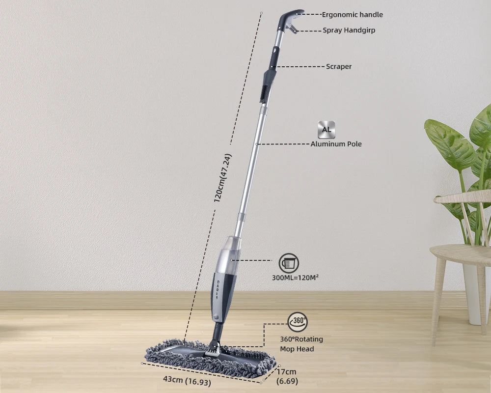 Magic Spray Mop - Reusable Pads for Wooden Floors