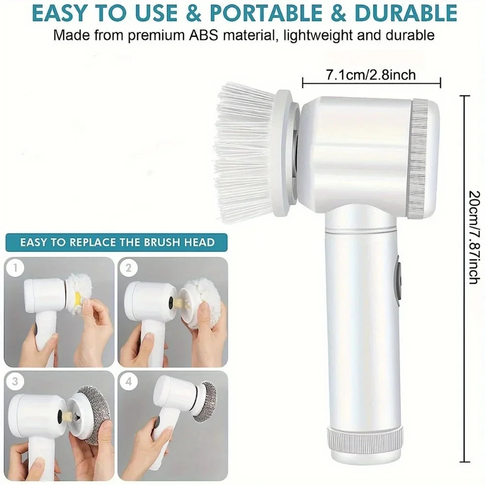 Bathroom Electric Cleaning Brush - Spin Scrubber for Easy Cleaning