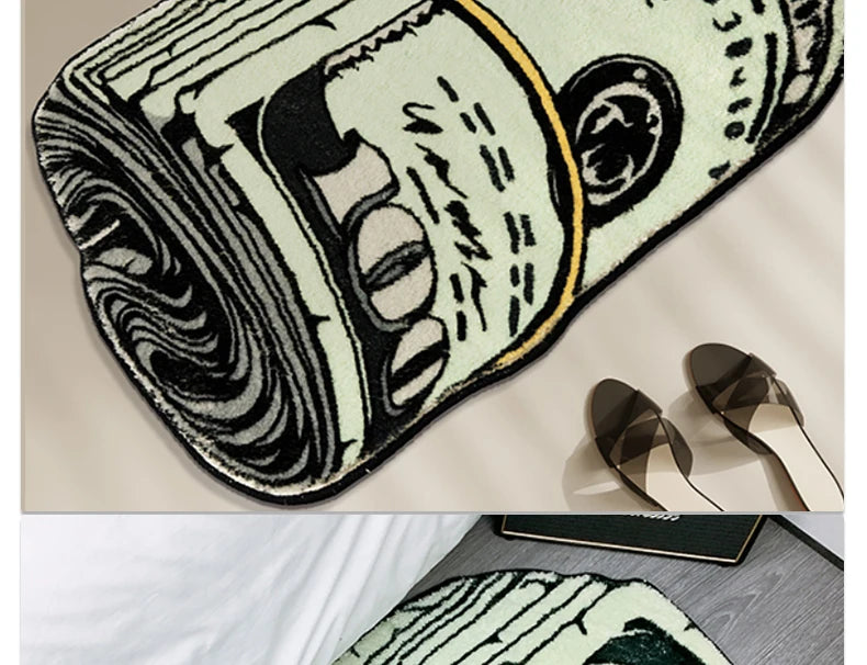 Creative Dollar Rug - Thickened Shaggy Floor Mat for Bedroom & Living Room